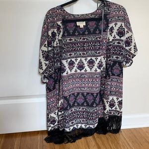 LA Hearts - patterned cardigan with tassels - one size fits most
